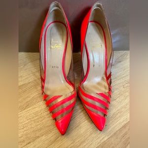 Christian Louboutin Pivichic 100 Neon Pink Pigalle Pump Eu37 (read description)